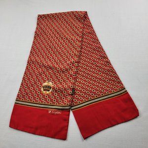 KINGDOM Men's Red Multi-Color Double Layer 100% Polyester Scarf